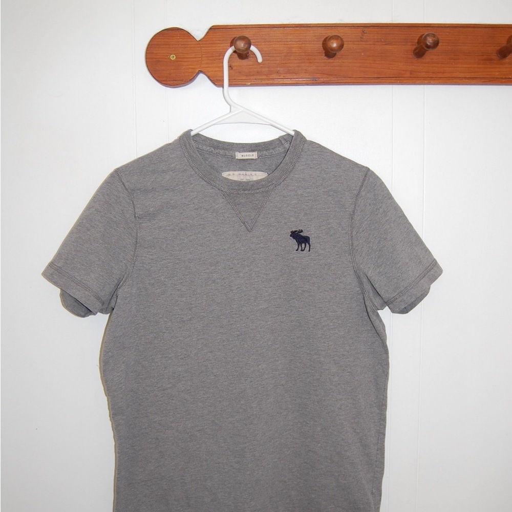 A&F Gray Short Sleeve Muscle Shirt